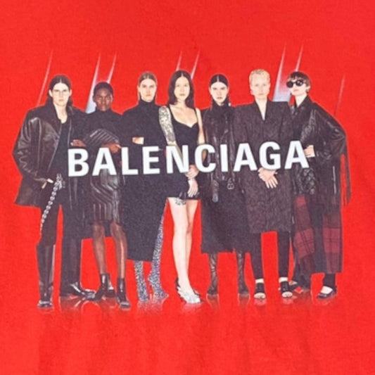 Balenciaga Red Tee Size L